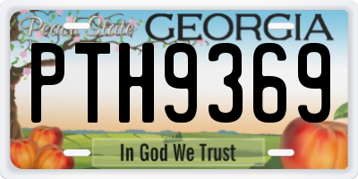 GA license plate PTH9369