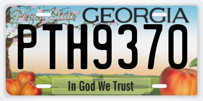 GA license plate PTH9370