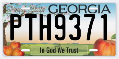 GA license plate PTH9371