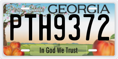 GA license plate PTH9372