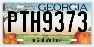 GA license plate PTH9373