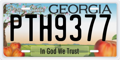 GA license plate PTH9377