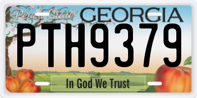 GA license plate PTH9379