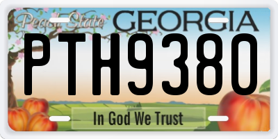 GA license plate PTH9380