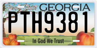 GA license plate PTH9381