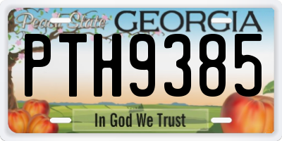 GA license plate PTH9385