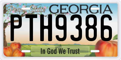 GA license plate PTH9386