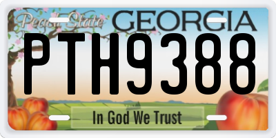 GA license plate PTH9388