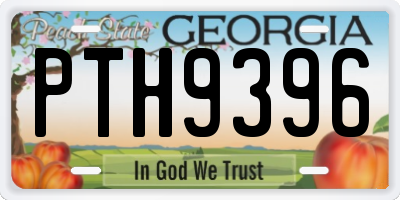 GA license plate PTH9396