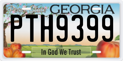 GA license plate PTH9399