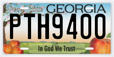 GA license plate PTH9400