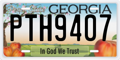 GA license plate PTH9407