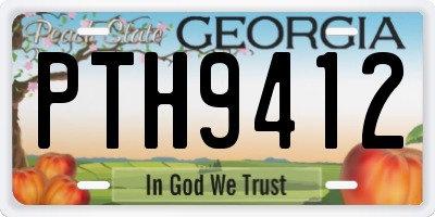 GA license plate PTH9412