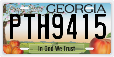 GA license plate PTH9415