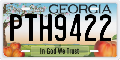 GA license plate PTH9422
