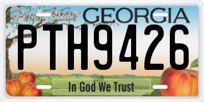GA license plate PTH9426