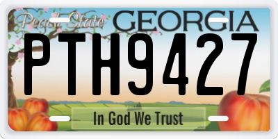 GA license plate PTH9427