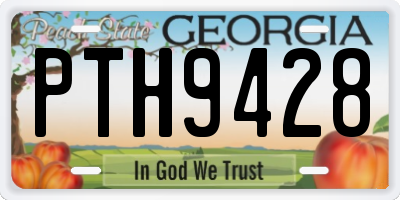 GA license plate PTH9428