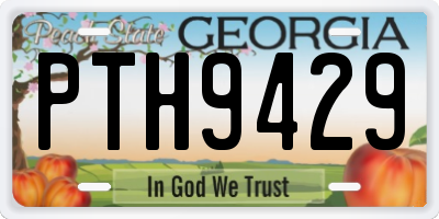 GA license plate PTH9429