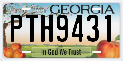 GA license plate PTH9431