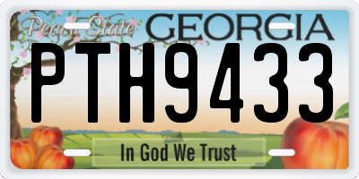 GA license plate PTH9433