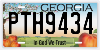 GA license plate PTH9434
