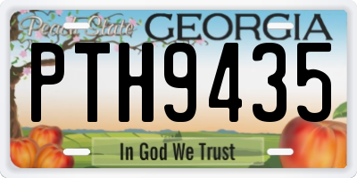 GA license plate PTH9435