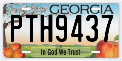 GA license plate PTH9437