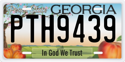 GA license plate PTH9439