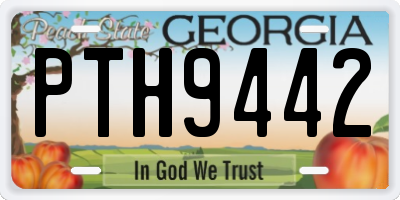 GA license plate PTH9442