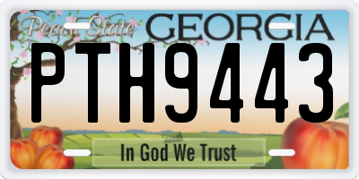 GA license plate PTH9443