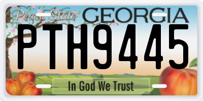 GA license plate PTH9445