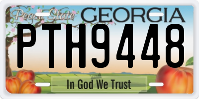 GA license plate PTH9448