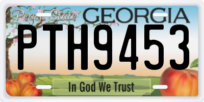GA license plate PTH9453