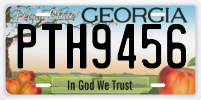 GA license plate PTH9456