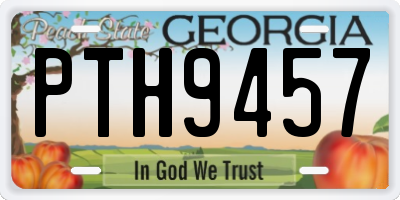 GA license plate PTH9457