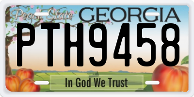 GA license plate PTH9458