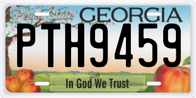 GA license plate PTH9459