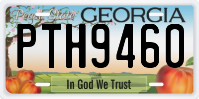 GA license plate PTH9460