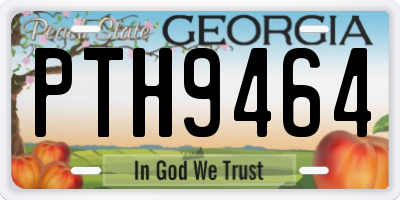 GA license plate PTH9464