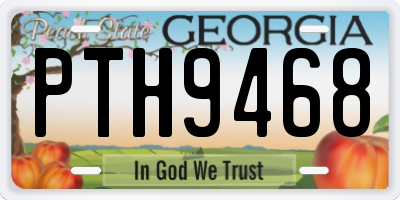 GA license plate PTH9468