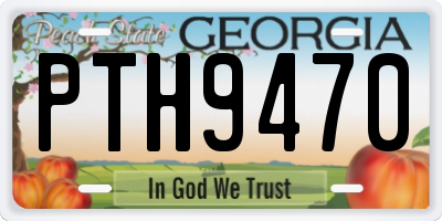 GA license plate PTH9470