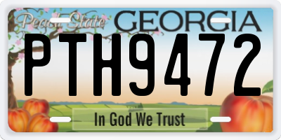 GA license plate PTH9472