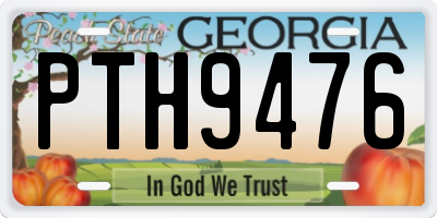 GA license plate PTH9476