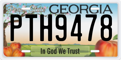 GA license plate PTH9478