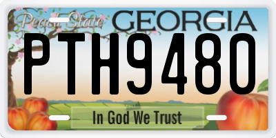 GA license plate PTH9480