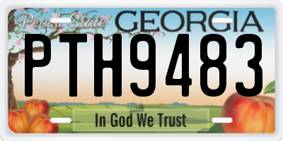 GA license plate PTH9483