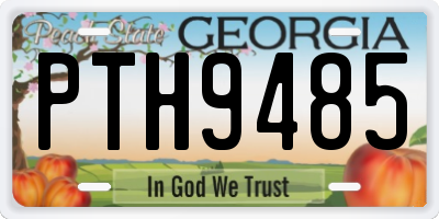 GA license plate PTH9485