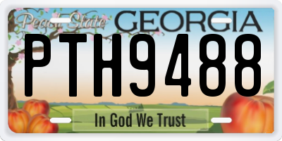 GA license plate PTH9488