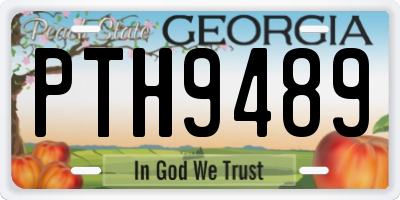 GA license plate PTH9489